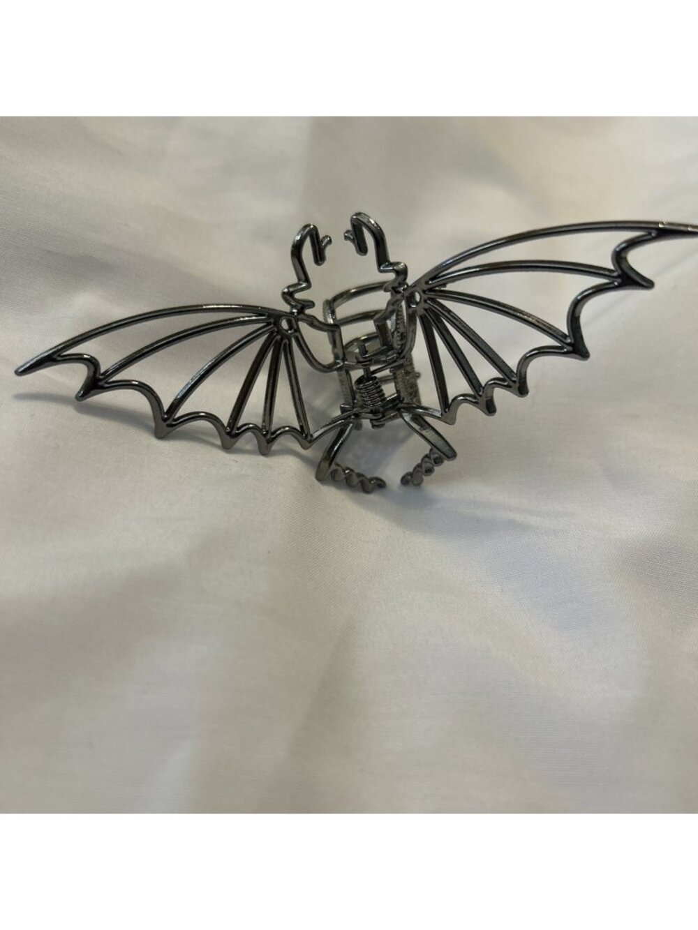 Goth Pewter Bat Halloween Hair Claw 4" Long Silver Color Metal Emo Goth Punk New